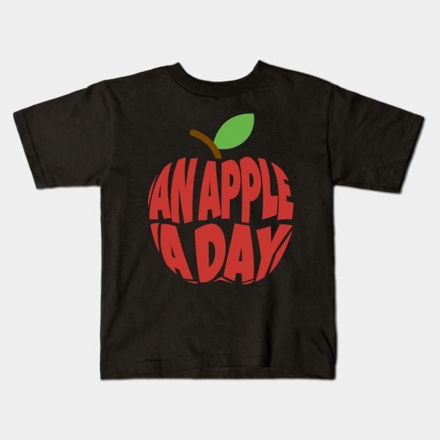 An Apple a Day Kids T-Shirt by ardp13